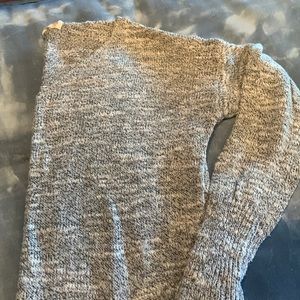 Hollister Womens Marled V-neck Sweater Size M/L Gray